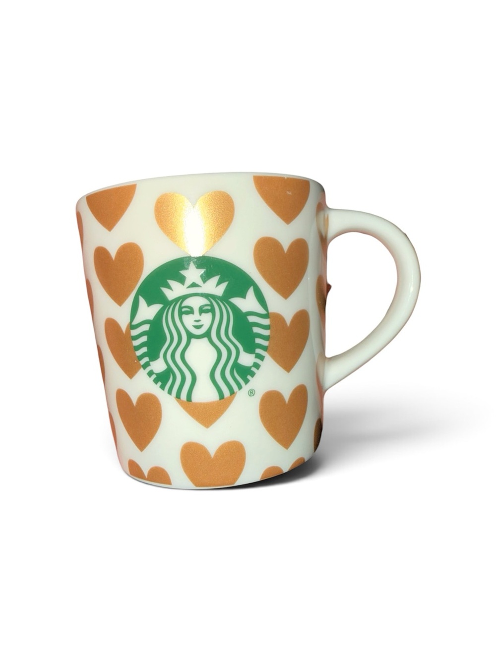 Starbucks Gold Heart Design Espresso Mug
